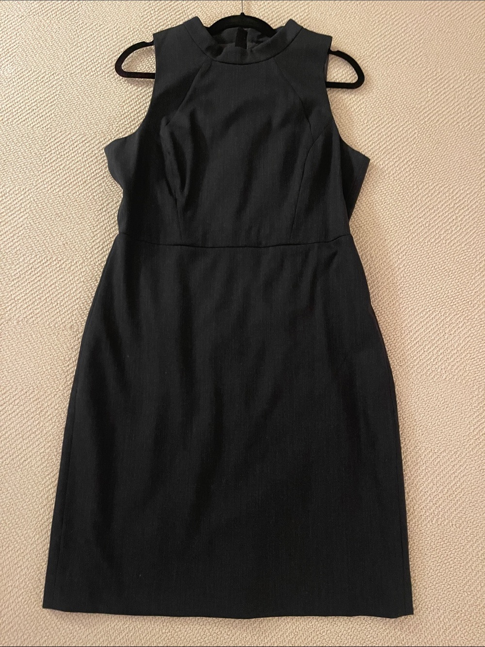 J. Crew Black Sleeveless Midi Sheath Dress